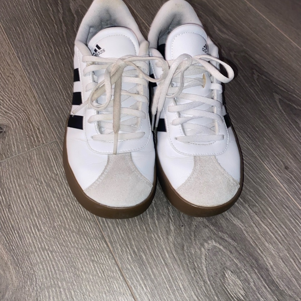 Adidas Women’s White and Black Sneakers
